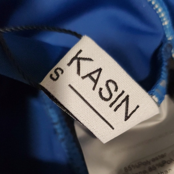 Kate Kasin Tropical Blue Halter Swim Dress Size S - Picture 10 of 13